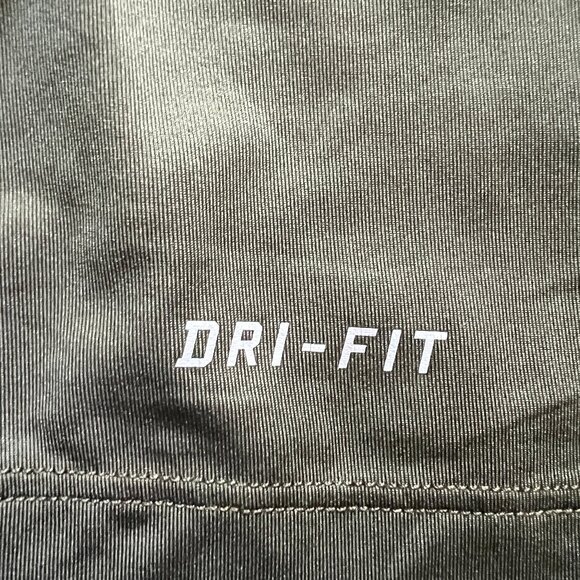 NIKE Dri-Fit Long Sleeve Pro Combat Shirt Olive Army Green & Black | Size L - Picture 8 of 9